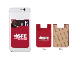 Adhesive cell phone wallets
